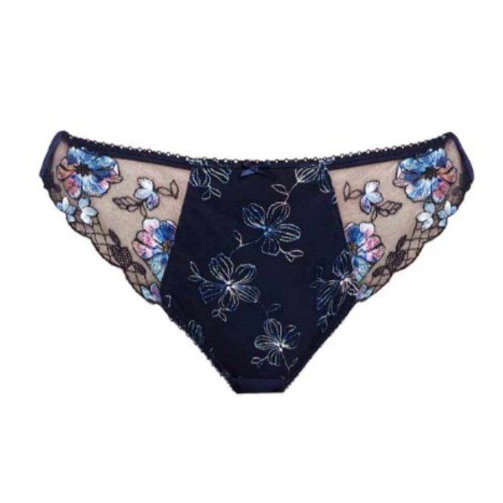 Fantasie navy blue Nadine sheer thong size S